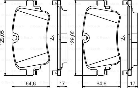 BOSCH 0 986 495 426 - Гальмівні колодки, дискові гальма avtolavka.club