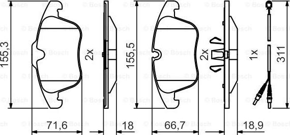 BOSCH 0 986 495 474 - Гальмівні колодки, дискові гальма avtolavka.club