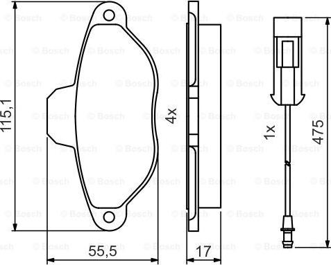 BOSCH 0 986 495 475 - Гальмівні колодки, дискові гальма avtolavka.club