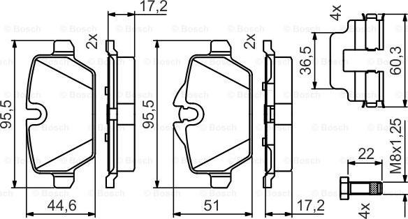 BOSCH 0 986 495 477 - Гальмівні колодки, дискові гальма avtolavka.club