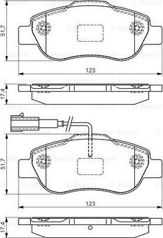 BOSCH 0 986 495 097 - Гальмівні колодки, дискові гальма avtolavka.club