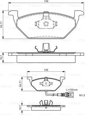 BOSCH 0 986 495 048 - Гальмівні колодки, дискові гальма avtolavka.club