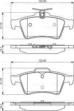 BOSCH 0 986 495 055 - Гальмівні колодки, дискові гальма avtolavka.club