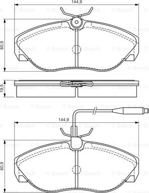 BOSCH 0 986 495 056 - Гальмівні колодки, дискові гальма avtolavka.club