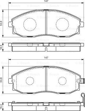 BOSCH 0 986 495 065 - Гальмівні колодки, дискові гальма avtolavka.club