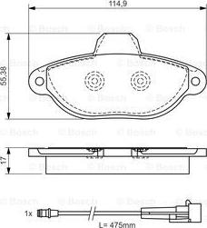 BOSCH 0 986 495 006 - Гальмівні колодки, дискові гальма avtolavka.club