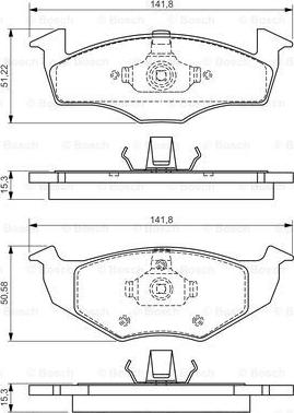 BOSCH 0 986 495 010 - Гальмівні колодки, дискові гальма avtolavka.club