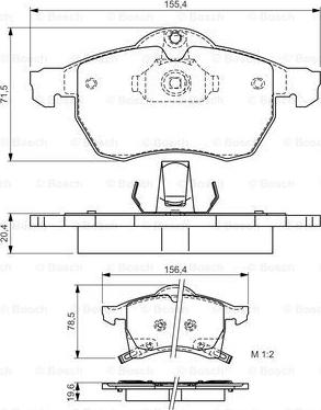 BOSCH 0 986 495 012 - Гальмівні колодки, дискові гальма avtolavka.club