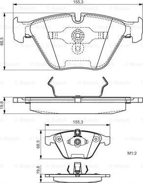 BOSCH 0 986 495 082 - Гальмівні колодки, дискові гальма avtolavka.club