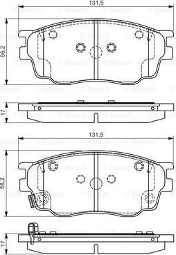 BOSCH 0 986 495 087 - Гальмівні колодки, дискові гальма avtolavka.club