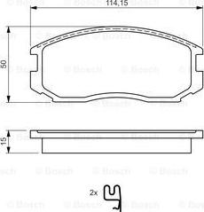 BOSCH 0 986 495 030 - Гальмівні колодки, дискові гальма avtolavka.club