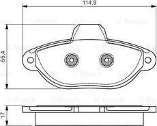 BOSCH 0 986 495 033 - Гальмівні колодки, дискові гальма avtolavka.club