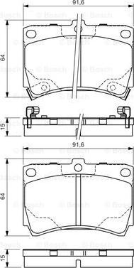 BOSCH 0 986 495 037 - Гальмівні колодки, дискові гальма avtolavka.club