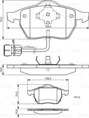 BOSCH 0 986 495 024 - Гальмівні колодки, дискові гальма avtolavka.club