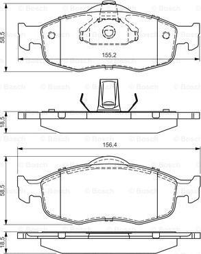 BOSCH 0 986 495 026 - Гальмівні колодки, дискові гальма avtolavka.club