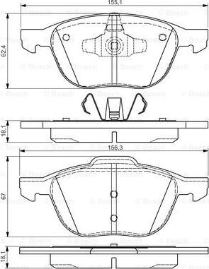 BOSCH 0 986 495 023 - Гальмівні колодки, дискові гальма avtolavka.club