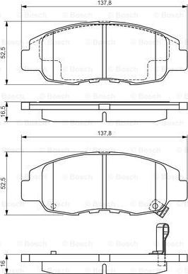 BOSCH 0 986 495 153 - Гальмівні колодки, дискові гальма avtolavka.club