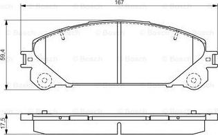 BOSCH 0 986 495 169 - Гальмівні колодки, дискові гальма avtolavka.club