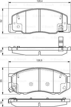 BOSCH 0 986 495 166 - Гальмівні колодки, дискові гальма avtolavka.club