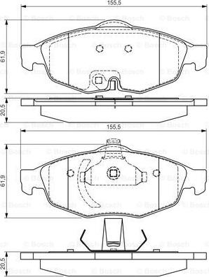 BOSCH 0 986 495 161 - Гальмівні колодки, дискові гальма avtolavka.club