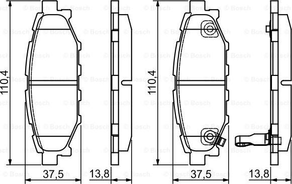 BOSCH 0 986 495 119 - Гальмівні колодки, дискові гальма avtolavka.club