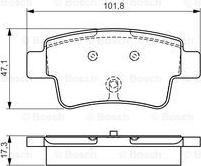 BOSCH 0 986 495 111 - Гальмівні колодки, дискові гальма avtolavka.club