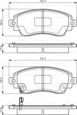 BOSCH 0 986 495 132 - Гальмівні колодки, дискові гальма avtolavka.club