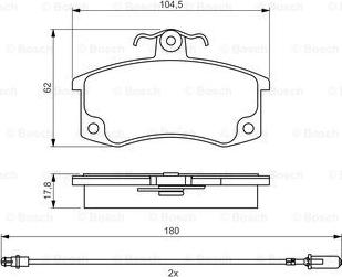 BOSCH 0 986 495 360 - Гальмівні колодки, дискові гальма avtolavka.club