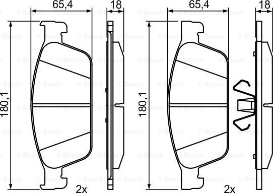 BOSCH 0 986 495 388 - Гальмівні колодки, дискові гальма avtolavka.club