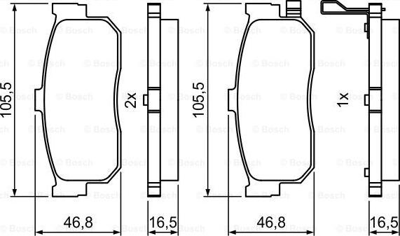 BOSCH 0 986 495 387 - Гальмівні колодки, дискові гальма avtolavka.club