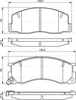 BOSCH 0 986 495 327 - Гальмівні колодки, дискові гальма avtolavka.club