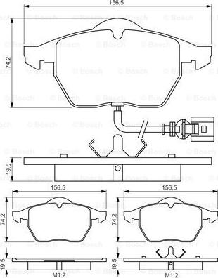 BOSCH 0 986 495 249 - Гальмівні колодки, дискові гальма avtolavka.club