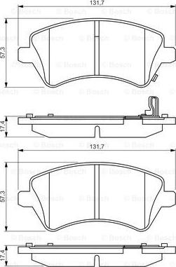 BOSCH 0 986 495 243 - Гальмівні колодки, дискові гальма avtolavka.club