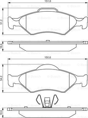 BOSCH 0 986 495 247 - Гальмівні колодки, дискові гальма avtolavka.club