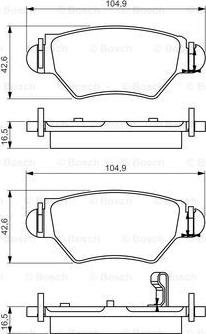 BOSCH 0 986 495 250 - Гальмівні колодки, дискові гальма avtolavka.club