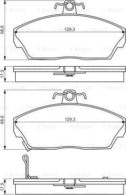 BOSCH 0 986 495 233 - Гальмівні колодки, дискові гальма avtolavka.club