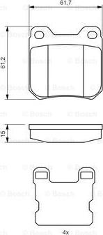 BOSCH 0 986 490 500 - Гальмівні колодки, дискові гальма avtolavka.club