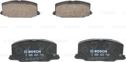 BOSCH 0 986 493 720 - Гальмівні колодки, дискові гальма avtolavka.club