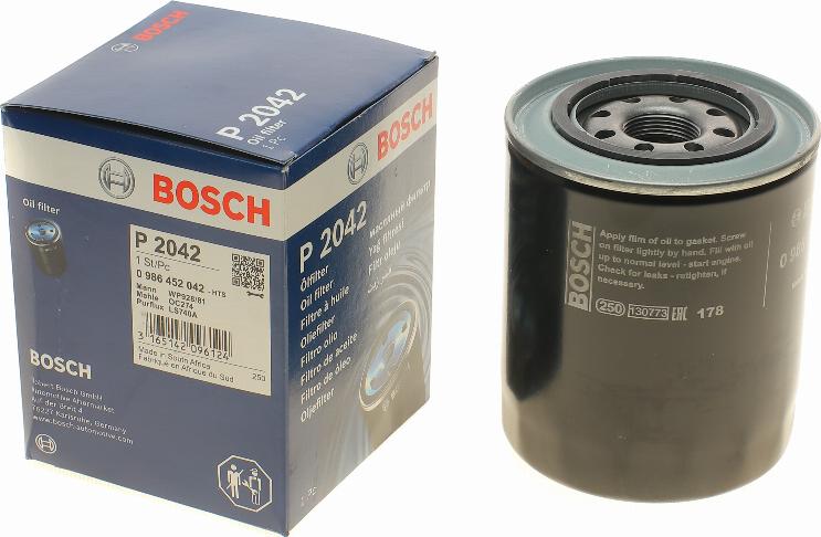 BOSCH 0 986 452 042 - Масляний фільтр avtolavka.club