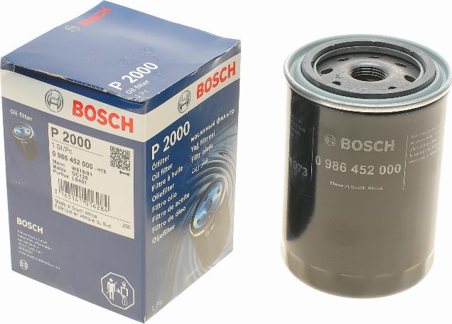 BOSCH 0 986 452 000 - Масляний фільтр avtolavka.club