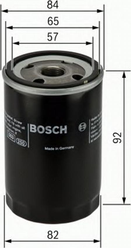 BOSCH 0 986 452 015 - Масляний фільтр avtolavka.club