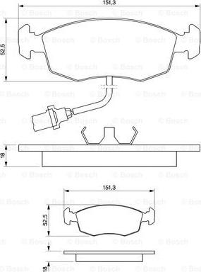 BOSCH 0 986 469 080 - Гальмівні колодки, дискові гальма avtolavka.club