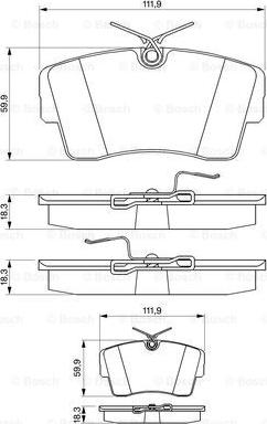 BOSCH 0 986 469 761 - Гальмівні колодки, дискові гальма avtolavka.club