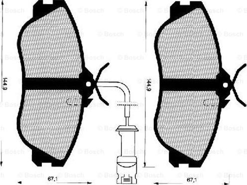 BOSCH 0 986 466 695 - Гальмівні колодки, дискові гальма avtolavka.club