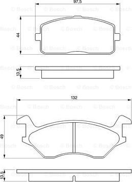 BOSCH 0 986 466 051 - Гальмівні колодки, дискові гальма avtolavka.club