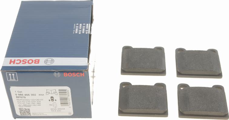 BOSCH 0 986 466 302 - Гальмівні колодки, дискові гальма avtolavka.club