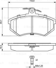 BOSCH 0 986 466 700 - Гальмівні колодки, дискові гальма avtolavka.club