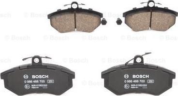 BOSCH 0 986 466 700 - Гальмівні колодки, дискові гальма avtolavka.club