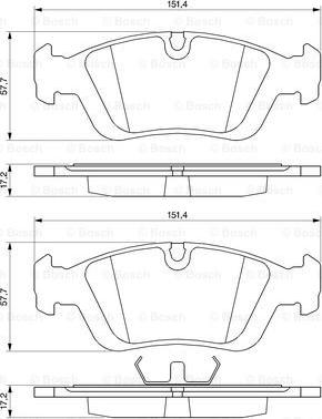 BOSCH 0 986 460 952 - Гальмівні колодки, дискові гальма avtolavka.club