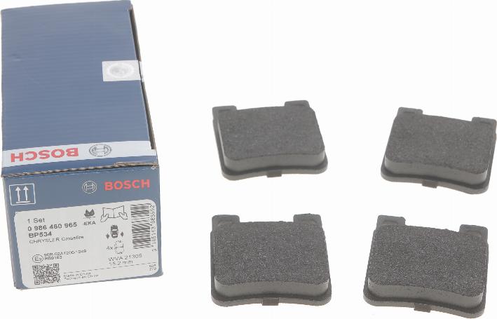 BOSCH 0 986 460 965 - Гальмівні колодки, дискові гальма avtolavka.club